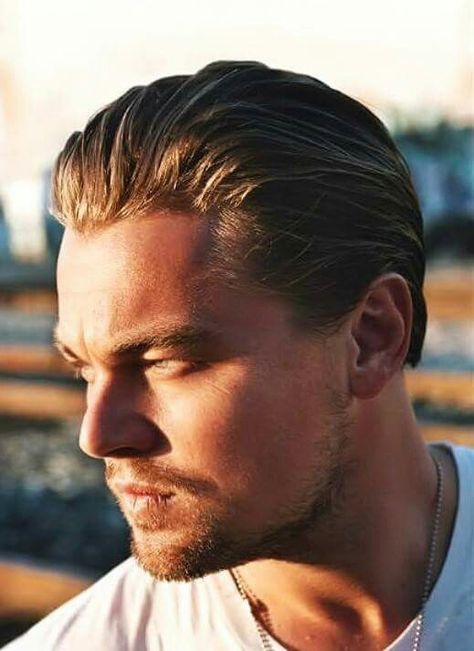 Long Slicked Back Hair, Leonardo Dicaprio Hair, Mens Slicked Back Hairstyles, Slick Back Haircut, Back Hairstyle, Young Leonardo Dicaprio, 11 November, Leo Dicaprio, Men Haircut Styles