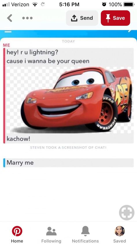 Lightning Mcqueen Pickup Line, Lighting Mcqueen Quotes, Car Pick Up Lines, Funny Lightning Mcqueen, Lightning Mcqueen Quotes, برق بنزين, Ka Chow, Lighting Mcqueen, Pick Up Line Jokes