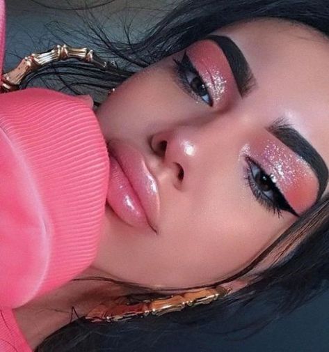 Bright Makeup Looks, Drag Make-up, Alat Makeup, Glitter Rosa, Makeup Icons, Bright Makeup, Make Up Inspiration, Valentines Day Makeup, Smink Inspiration