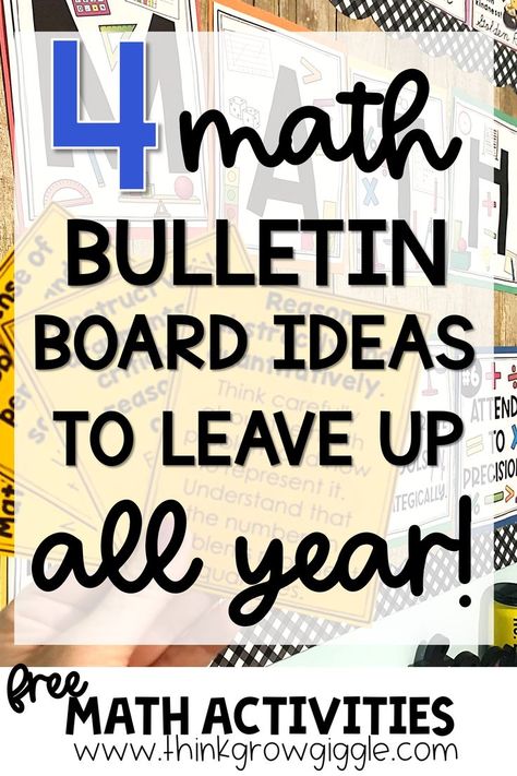 Math bulletin board display for 3rd, 4th, 5th grade classrooms Bulletin Board Ideas Elementary, Math Bulletin Boards Elementary, Maths Classroom Displays, Classroom Bulletin Boards Elementary, Math Classroom Decor, Math Classroom Posters, High School Math Activities, Elementary Bulletin Boards, Classroom Decor Ideas