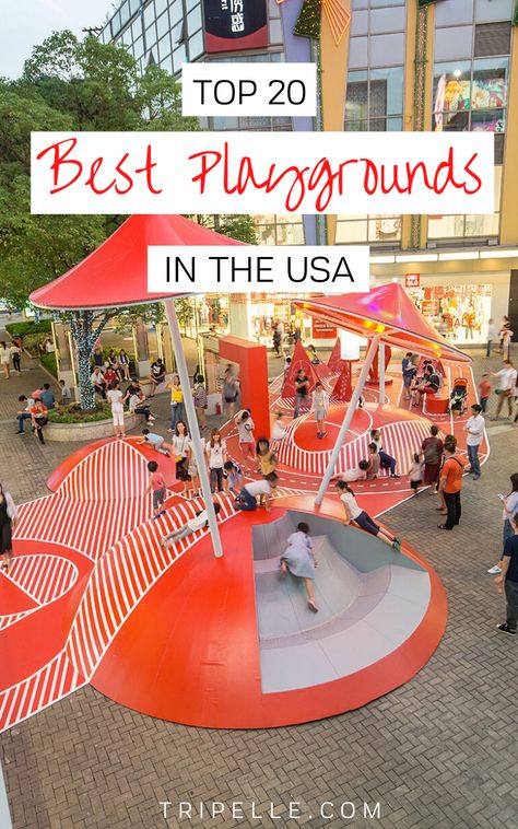 Best Playgrounds In The World, Unique Indoor Playground, Family Playground, Coolest Playgrounds, Best Playgrounds, Adult Playground Design, Commercial Playground, Unique Playground Ideas, Unique Playground