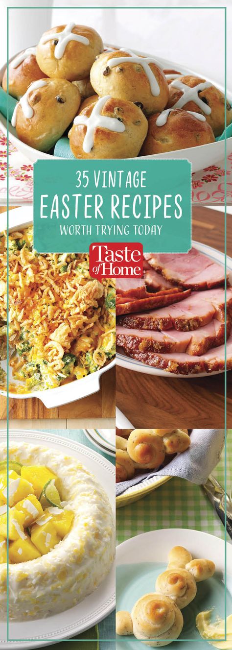 35 Vintage Easter Recipes Worth Trying Today Easter Turkey Dinner, Easter Recipes Ideas, Easter Sides, Easter Appetizers, Cocktail Appetizers, Easter Menu, Easter Dinner Recipes, Italian Holiday, Meat Dinners