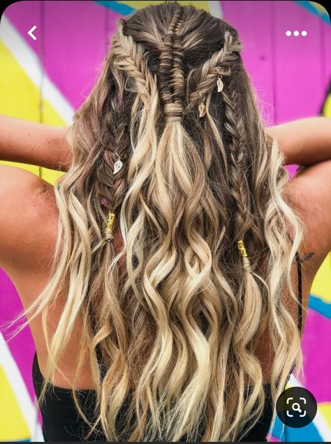 Summertime Vibes, Street Festival, Summer Concerts, Viking Hair, Hippie Hair, Bohemian Hairstyles, Festival Hair, Summer Hair Color, Boho Hairstyles