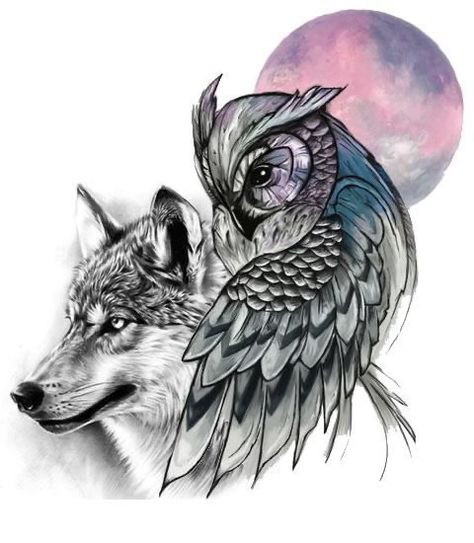 Snowy Owl Tattoo, Alpha Car, Sister Tattoo Infinity, Wolf And Moon Tattoo, Coyote Tattoo, Realistic Owl Tattoo, Wolf Tattoos For Women, Mother Tattoos For Children, Owl Tattoo Drawings