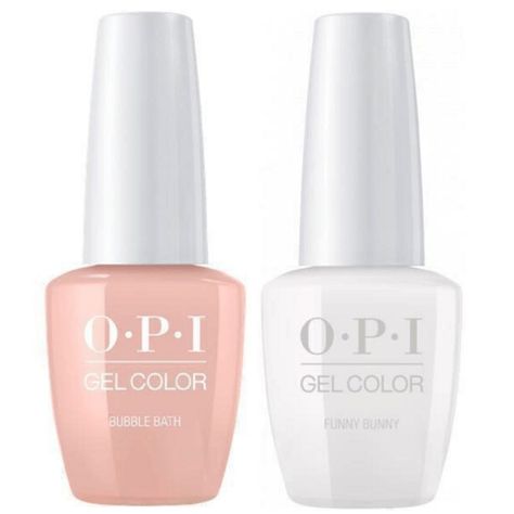 Opi Bubble Bath Gel Vs Funny Bunny, Funny Bunny And Bubble Bath Opi On Natural Nails, Bubble Bath Funny Bunny Nails, Gel Funny Bunny, Funnybunny And Bubble Bath Nails, Opi Gel Nail Polish, Opi Bubble Bath, Gel French Manicure, Soak Off Gel Nails