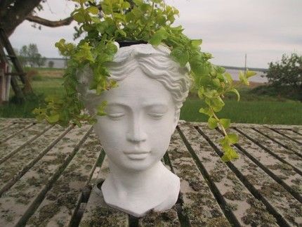 Bust Planter, Venus Goddess, Face Planters, Roman Goddess, Head Planters, Concrete Color, Head Vase, Planter Pots Indoor, Small Plants