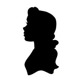 Beauty and the Beast - Belle Silhouette Stencil Disney Characters Silhouettes, Disney Stencils, Beauty And The Beast Silhouette, Beauty And Beast Birthday, Beauty And Beast Wedding, Disney Silhouette, Disney Silhouettes, Princess Silhouette, Disney Rooms