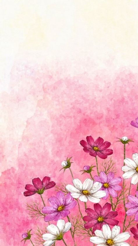 خلفيات Flower Background Images, Sky Design, 수채화 그림, Flower Background Wallpaper, Watercolor Flowers Paintings, Flower Phone Wallpaper, Watercolor Paint, Background Pictures, Doodle Patterns