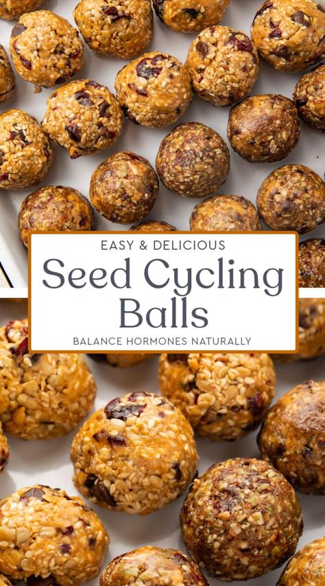 Seed Cycling Balls, No Sugar Snacks, Hormone Balancing Recipes, 40 Aprons, Foods To Balance Hormones, Seed Cycling, Cycle Syncing, Raw Pumpkin Seeds, Paleo Baking