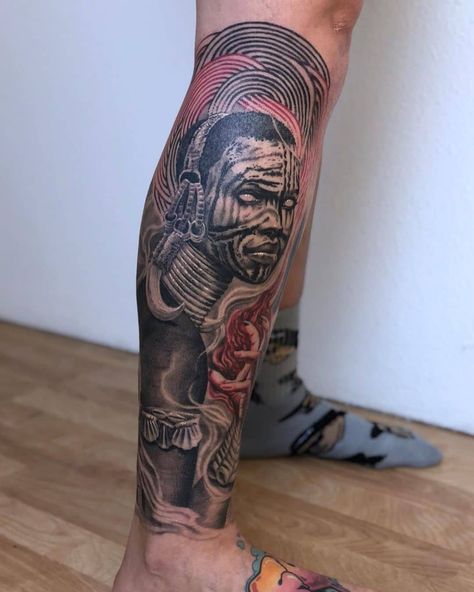 Sleeve Tattoos African Design, African Theme Sleeve Tattoo, African Tattoo Designs Men, Afro Tattoo Ideas Men, African Leg Tattoo Men, African Inspired Tattoos Men, Congo Tattoo Ideas, Yoruba Tattoo Ideas, African Back Tattoo