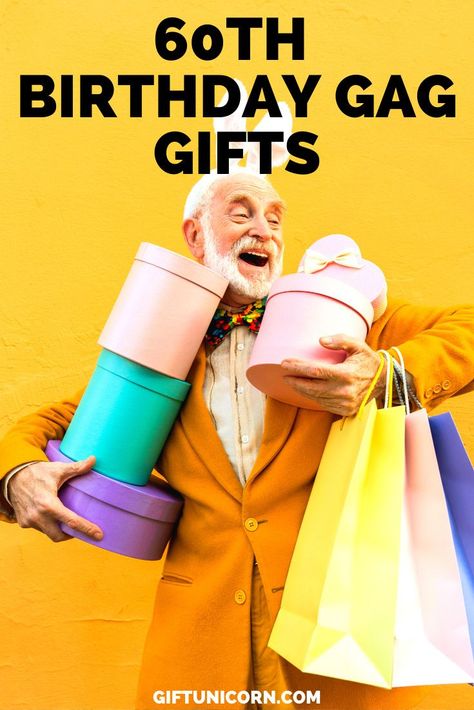 They’ve seen a lot of sh*t by the time that they hit 60. Furthermore, they’ve gotten all of the bathrobes and cookware sets that they could want. You’ll need to buy something special to impress them after all of these years, so here are just a few 60th birthday gag gift ideas that are a step above the rest. #gags #gaggifts #birthdaygifts #giftsforhim 60th Birthday Gifts For Man, 60th Birthday Pranks, Fun 60th Birthday Gift Ideas, 60th Birthday Gift Ideas For Women Funny, 60th Birthday Gag Gifts Men, 60 Birthday Present Ideas, 60 Birthday Gifts For Woman, Funny 60th Birthday Gifts For Men, Men’s 60th Birthday Gift Ideas