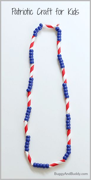 18 Festive Fourth of July Crafts for Kids! Patriotic Necklace, Decor Celebration, Labor Day Crafts, 4th Of July Craft, Fourth Of July Crafts For Kids, 13 Colonies, 4th July Crafts, July Decor, Patriotic Crafts