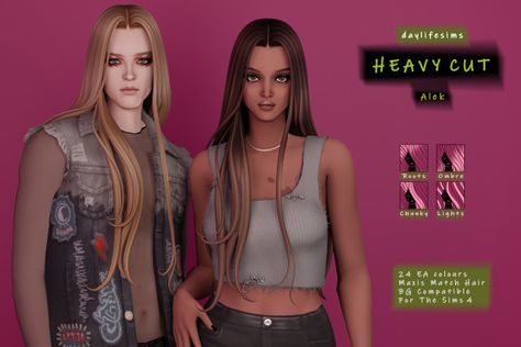 LONG MALE Hairstyle for The Sims 4 Ts4 Cas Cc, Long Hair Sims 4 Cc, Sims 4 Long Hair Cc, Daylife Sims, Ts4 Hair, Mod Hair, Sims 4 Family, Cc Hair, Pelo Sims