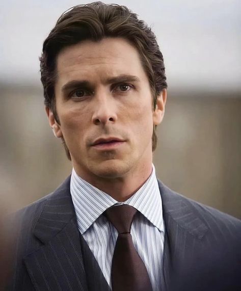 Batman Haircut, Mens Slicked Back Hairstyles, Chris Bale, Fade Haircut Styles, Side Part Haircut, Batman Christian Bale, Gentleman Aesthetic, Slicked Back Hair, Rap Aesthetic