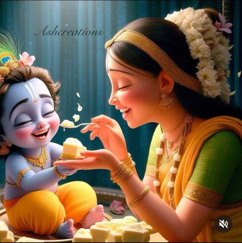 Yashoda Feeding Krishna, Krishna Yashoda, Baby Murugan Paintings, Krishna Birthday, Janmashtami Wishes, Dancing Ganesha, God Wallpaper, Bal Gopal, Sita Ram