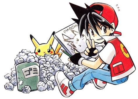 Classic Pokemon, Pokemon Fire Red, Red Pokemon, Pokemon Trainer Red, Trainer Red, Pokemon Adventures, Pokemon Adventures Manga, Ajin Anime, Pokemon Official