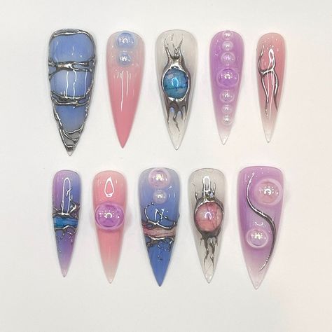 This Acrylic & Press On Nails item by LilyNailsArt has 210 favorites from Etsy shoppers. Ships from Dallas, TX. Listed on Aug 21, 2024 Nail Design For Birthday, Design For Birthday Party, Stiletto Press On Nails, Design For Birthday, Nails Unique, Long Stiletto, Silver Chrome, Nail Jewelry, Manicure Y Pedicure