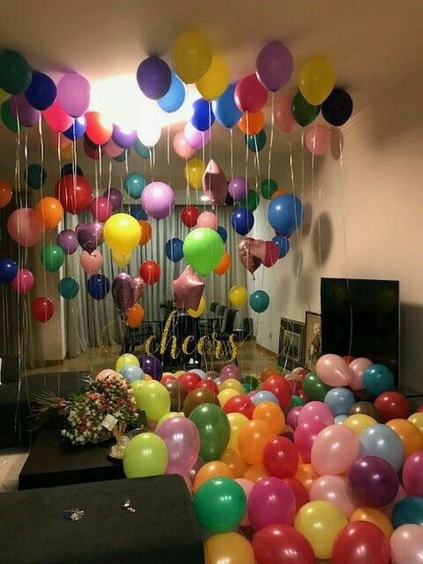 Birthday Balloon Decorations At Home, Birthday House Decorations, House Birthday Decorations, Happy Birthday Decoration Ideas, Easy Birthday Decorations, Home Birthday Decorations, Decor Ideas Birthday, Toddler Birthday Cakes, Birthday Decoration Ideas