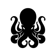 Octopus Outline, Octopus Vector, Octopus Logo, Kraken Logo, Octopus Decor, Octopus Illustration, Octopus Tattoo Design, Silhouette Tattoos, Octopus Design