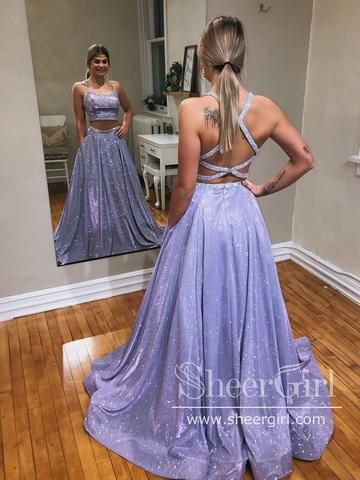 Open Back Evening Gown, Sparkle Prom Dress, Popular Prom Dresses, Cheap Prom Dresses Long, Two Piece Gown, Prom Dresses With Pockets, Sequin Prom Dress, Long Prom Dresses, Piece Prom Dress