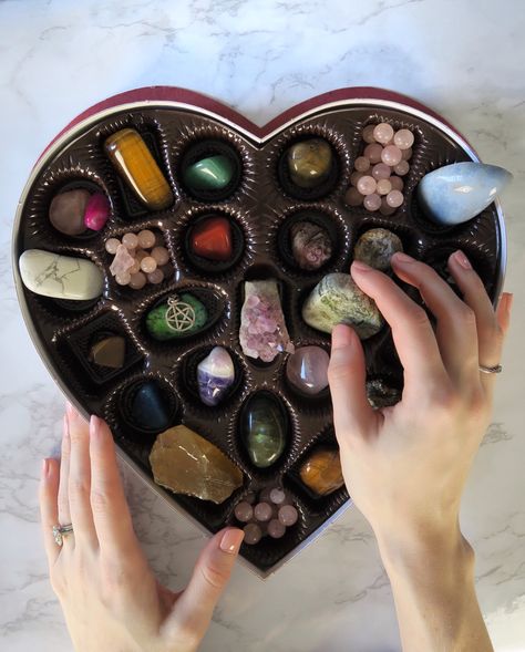 Lupercalia Aesthetic, Crystal Vibes, Crystal Aesthetic, Spiritual Crystals, Pretty Rocks, Crystal Healing Stones, Ancient Rome, Chocolate Box, Book Of Shadows