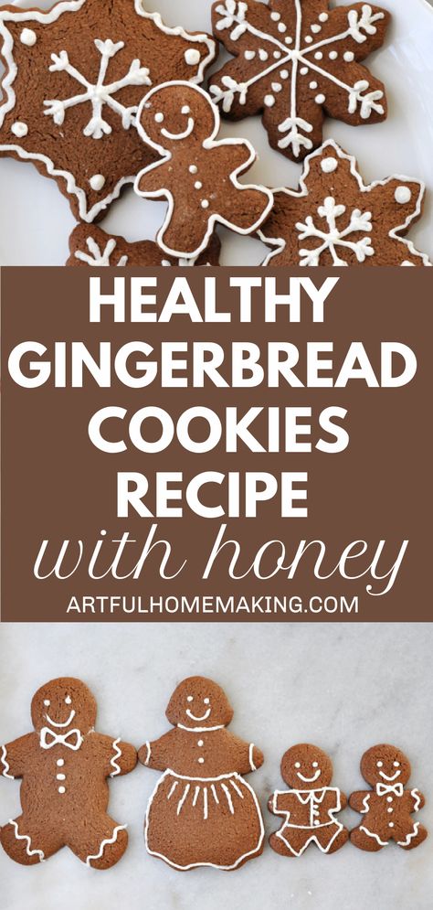 Toddler Gingerbread Cookies, Easy Healthy Gingerbread Cookies, Whole Wheat Gingerbread Cookies, Christmas Honey Cookies, Gi Gerbread Cookies Recipe, Oat Flour Gingerbread Cookies, Hot Honey Gingerbread Cookies, Honey Ginger Cookies, Low Cal Gingerbread Cookies