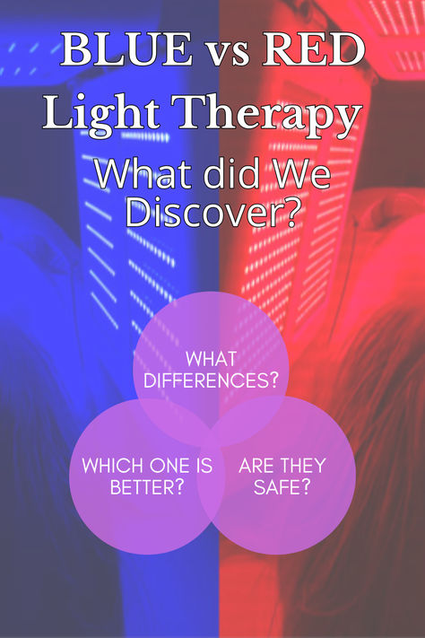 The blog post "Red Light Therapy vs Blue Light Therapy" compares two skin treatments. Blue Light Therapy, effective for surface skin issues like acne, uses 400-500 nm wavelengths. Red Light Therapy, with 600-750 nm wavelengths, penetrates deeper for muscle and tissue healing. Both are non-toxic, stimulating natural cell processes for health and wellness. #Health #Wellness #Curiosity #ThisorThat #RLT #BLT Blue Light Therapy Benefits, Light Therapy For Skin, Red Light Therapy Benefits, Light Therapy Skin, Therapy Benefits, Steaming Your Face, Tanning Bed Lotion, Blue Light Therapy, Healing Light