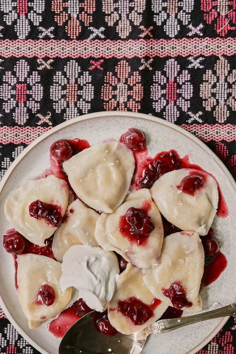 Ukrainian Dumplings, Farmer’s Cheese, Pierogi Recipe, Sweet Dumplings, Leftover Dough, Pasta Roller, Farmers Cheese, Ukrainian Recipes, Polish Recipes