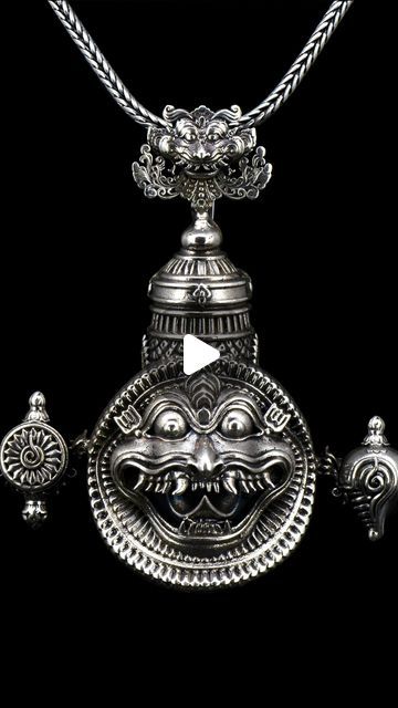 Arts of Devotion on Instagram: "Happy Narshimha Chaturdasi
🌟 Welcome to Arts of Devotion! 🌟

On this auspicious Narasimha Chaturdashi, we’re thrilled to introduce our company by unveiling our exquisite collection of silver jewelry dedicated to Narasimhadev. 🦁✨

Embrace the beauty of devotion as we bring you handcrafted treasures inspired by the spirit of love shared between  Narasimhadev and his great devotee - Prahlad Maharaj🙏💖 

Join us in celebrating the divine artistry of devotion. 🌺 Stay tuned for more enchanting creations from the sacred realm of Krishna consciousness. 🌟✨ #artsofdevotion #narasimhachaturdashi #divinecraftsmanship" Spiritual Oxidized Temple Necklace, Oxidized Amulet Necklace For Puja, Ceremonial Spiritual Meenakari Temple Necklace, Shrinathji Pendant, Radha Krishna Diamond Pendant, Silver Jewelry, Bring It On, Silver, Instagram