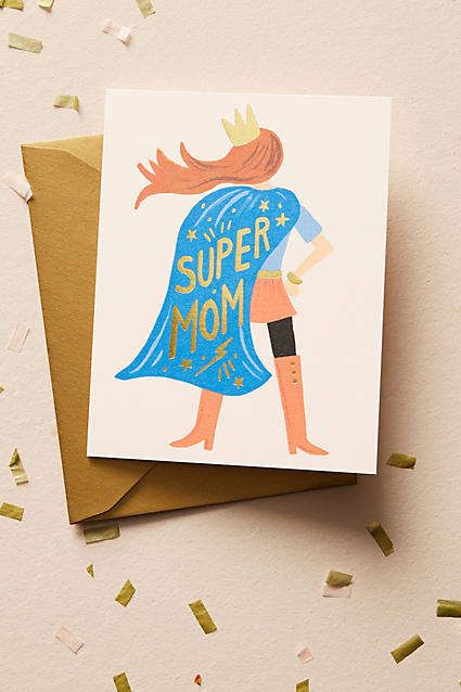 Rifle Paper Co. Superhero Mother's Day Card. #affiliate Mothers Day Cards Eyfs, Mothers Day Cupcakes, Super Mum, Diy Gifts For Mom, Thank You Mom, Mother's Day Cards, Mothers Day Crafts For Kids, Mom Cards, Mother's Day Diy