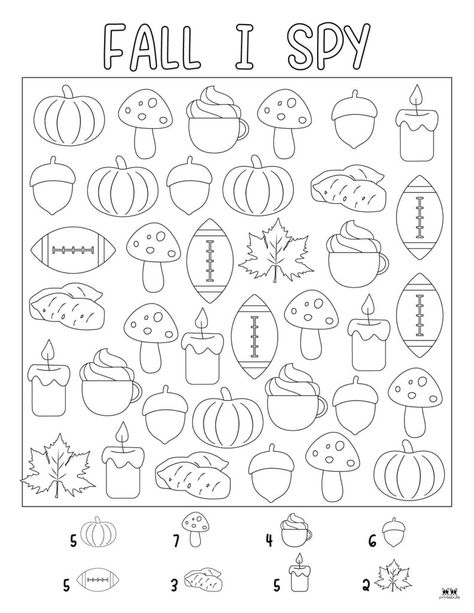 Celebrate and learn about the beautiful fall season with these fun Fall I Spy Printables. All pages can be printed from home. 100% FREE! Fall I Spy Printables For Kids Free, Fall I Spy, Activity Sheets For Kids Free Printables, I Spy Printables For Kids Free, Activity Sheets For Kids, Printables Free Kids, Free Falling, Fall Printables, Home Activities