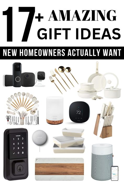 Gift Ideas For New Homeowners New House Present Ideas, Christmas Gifts For Homeowners, New Home Owner Gifts, First Time Home Owner Essentials, Gifts For Homeowners, Gift Ideas For New Homeowners, Gift For New Home Owner, New Apartment Essentials, Useful Gift Ideas