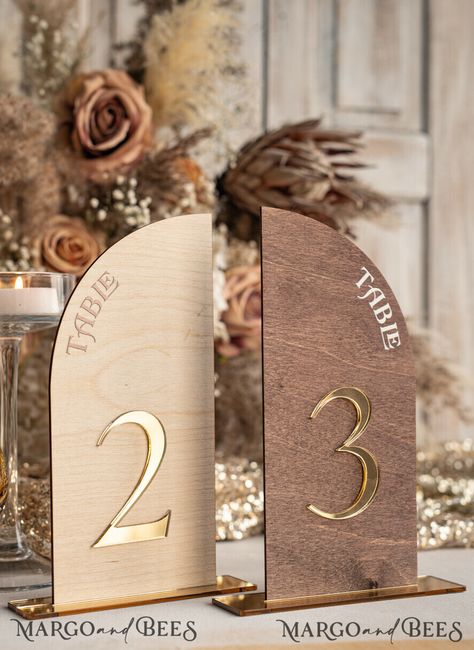 Wood Table Signs Wedding, Wood Wedding Projects, Wood Decorations For Wedding, Wooden Wedding Ideas, Cnc Wedding Projects, Wedding Table Numbers Wood, Western Table Numbers, Boho Table Numbers Wedding, Wedding Wood Centerpieces