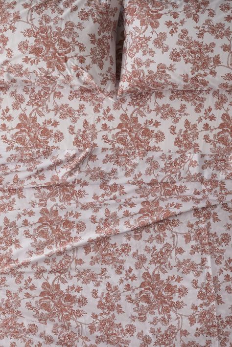 Toile Sheet Set | Urban Outfitters Pink Sheet Set, Toile Bedding, Floral Sheets, Twin Xl Sheets, Australia Clothes, Floral Toile, Uo Home, Twin Sheets, King Sheet Sets