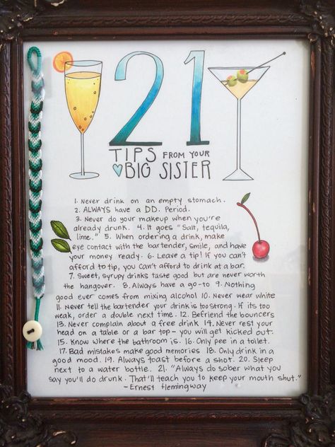 21st birthday homemade gift for little sister <3 by Elly Brinkerhoff Gift For Little Sister, Shot Book, 21st Bday Ideas, Turning 21, Little Sister Gifts, Bartender Gifts, 21 Birthday, Birthday Party 21, Holiday Gift Sets