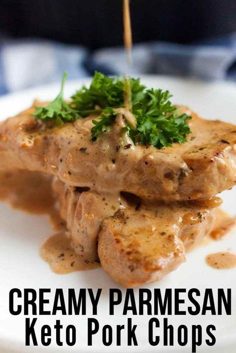 Low Carb Pork Chops, Kasey Trenum, Parmesan Pork Chops, Keto Pork Chops, Keto Pork, Low Carb Pork, Low Carb Meal, Keto Journey, One Skillet Meals