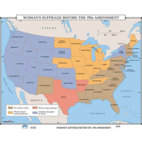 Universal Map U.S. History Wall Maps - Woman's Suffrage Before 19th Ammendment | Wayfair National Geographic Maps, 19th Amendment, Folded Maps, History Wall, Underground Bunker, History Curriculum, United States History, Teacher Created Resources, Earth Surface