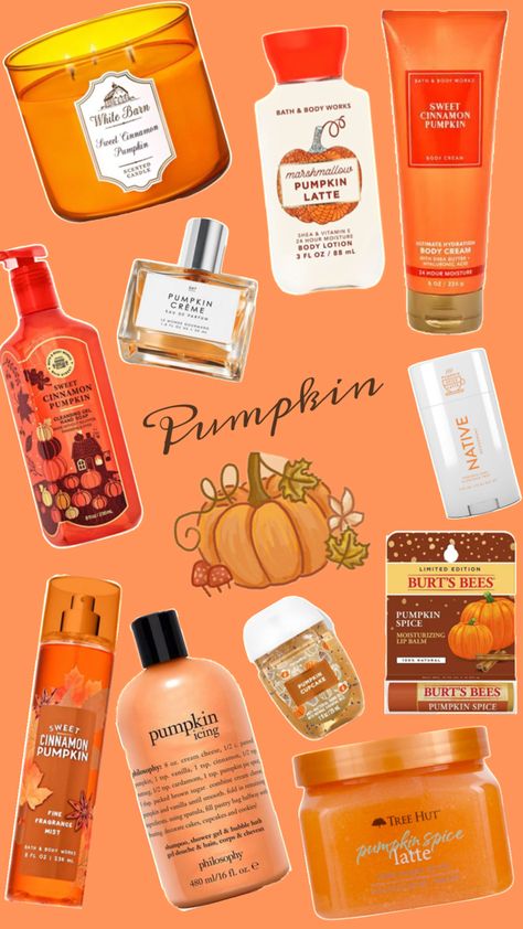 How to smell good all day, how to smell like pumpkins, shower products smell good, #pumpkin #showerproducts #bathandbodyworks #treehut #philosophy #native #burtsbees #bodyscrub #candle #handsanitizer #lotion #chapstick Pumpkin Lotion, Smell Good All Day, How To Smell Good, To Smell Good, Sweet Candles, Shower Products, Pumpkin Scent, Sweet Pumpkin, Pumpkin Latte