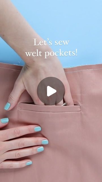 Tilly and the Buttons | Learn to sew with easy sewing patterns on Instagram: "If only welt pockets were this fast to sew in real life! 😆    If you’re planning to add welt pockets to your Thea trousers and would like some extra guidance sewing them, watch the full (slower!) video tutorial which is up on our blog and YT channel now 👆    Take your time and you’ll end up with a super impressive feature on your me-mades 🤩    #WeltPockets #SewingTutorial #SewingTips #SewingThea" How To Sew Welt Pockets, How To Sew Welt Pockets Tutorials, Welt Pockets Tutorial, How To Sew A Trouser, Welt Pocket Pattern, Welt Pocket Tutorial, Couture 2024, Sewing Measurements, Tilly And The Buttons