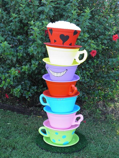 Alice in Wonderland Oversized Tea Cups | by Party Prop Hire Brisbane Alice In Wonderland Musical, Alice In Wonderland Play, Alice Halloween, Tea Cups Diy, Halloween Alice In Wonderland, Alice In Wonderland Props, Alice In Wonderland Garden, Alice In Wonderland Crafts, Alice In Wonderland Room