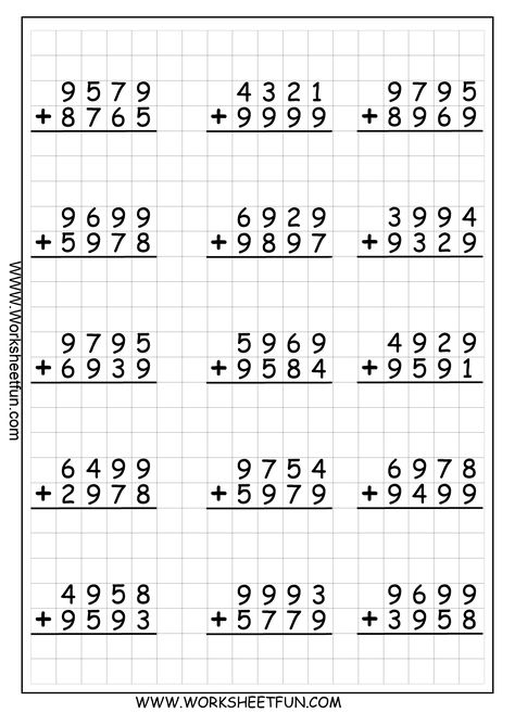 Addition With Regrouping - 9 Worksheets Subtraction With Regrouping Worksheets, Regrouping Addition, Regrouping Subtraction, Addition With Regrouping, Subtraction With Regrouping, Math Practice Worksheets, Math Addition Worksheets, 4th Grade Math Worksheets, Math Subtraction