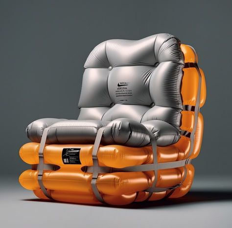 Chair Concept, Instagram Concept, Inflatable Furniture, Futuristic Furniture, Industrial Design Sketch, Outdoor Chair, Seat Design, Nike Acg, Furniture Inspiration