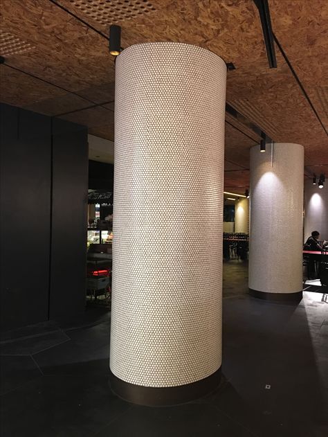 The Galleries Victoria Round Column Design, Column Design Interior, Pillar Design Interior, Column Cladding, Column Decoration, Round Column, Column Covers, Support Columns, Pillar Design