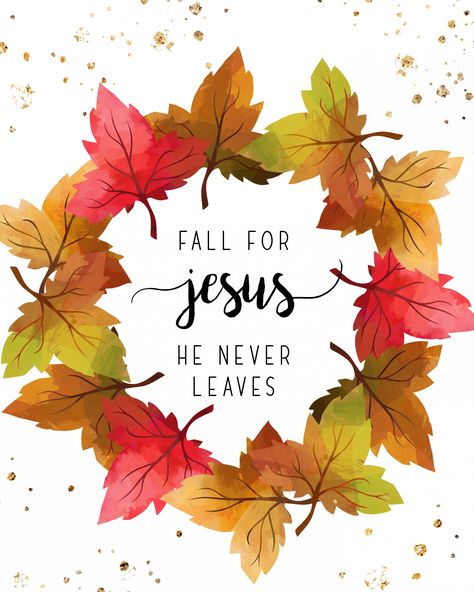 "Fall for Jesus He Never Leaves Thanksgiving Sign Template - Edit, Download + Print Today - 8\" x 10\" ★MATCHING ITEMS: If you need any matching items, please let me know. I'm here to help. Check out my other Thanksgiving + Fall items here: https://www.etsy.com/shop/PrintableMoment?ref=seller-platform-mcnav&section_id=30414515 ★EDIT RIGHT IN YOUR BROWSER WITH TEMPLETT When editing my templates, you'll get access to a FREE application known as Templett. This amazing web app allows you to edit Christian Thanksgiving, Blessed Thanksgiving, Thanksgiving Sign, Fall For Jesus, Christian Fall, Church Bulletin Boards, Thanksgiving Signs, Church Signs, Printable Thanksgiving