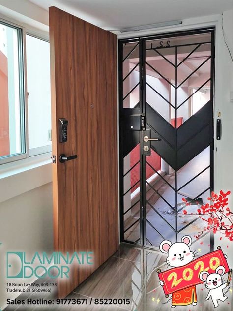 Single Door Gate Design, Double Door Grill Gate Design, Main Steel Door Design Entrance, Double Door Safety Door Design, Loha Gate Design Single Door, Safety Gate For Main Door, Steel Gate Design Modern Entrance, Steel Gate Design Double Door, Safety Door Design Entrance Grill