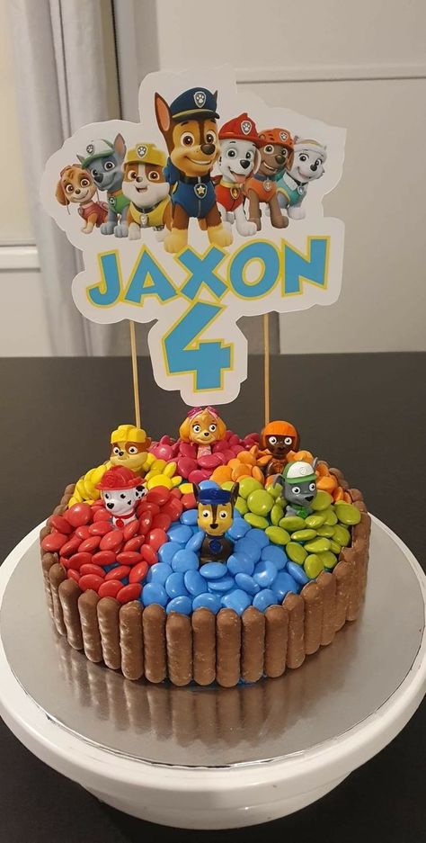 3 Paw Patrol Cake, Paw Patrol Ice Cream Cake, Paw Patrol Chocolate Cake, Paw Patrol Cake 3rd Birthday, Pow Patrol Cakes, Paw Patrol Muffins, Paw Patrol Party Ideas Decoration Boys, Easy Paw Patrol Cake, Diy Paw Patrol Cake