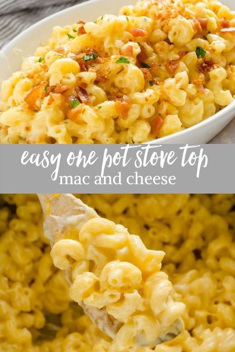 Easy Mac And Cheese Recipe Stovetop One Pot, Meals To Cook On Stove Top, Stove Top Macaroni And Cheese Homemade, Best Stove Top Mac And Cheese, Stove Top Mac And Cheese No Flour, One Pot Meals Easy Stove Top, Easiest Mac And Cheese Recipe, One Pot Mac N Cheese, One Pot Mac And Cheese Stovetop