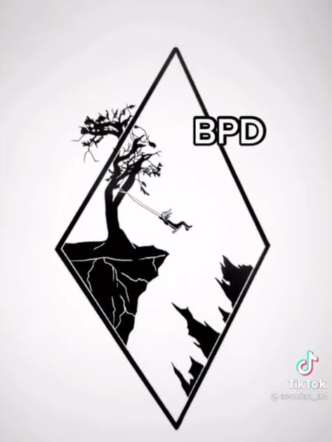 Tattoos Dissociation, Tattoos Borderline Personality, Body Dismporhia Tattoo, Small Tattoo Ideas Bpd, Tattoo Ideas For Borderline Personality, Bpd Quote Tattoos, Mental Health Tatoos Design, Tattoos Ideas Bpd, Meaningful Symbol Tattoos