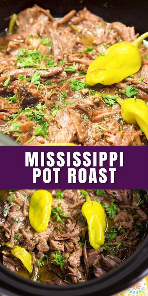 Roast Mississippi, Mississippi Pot Roast Recipe, Roast Sandwiches, Mississippi Roast Recipe, Mississippi Roast, Pot Roast Recipe, Mississippi Pot Roast, Beef Roast, Crockpot Roast