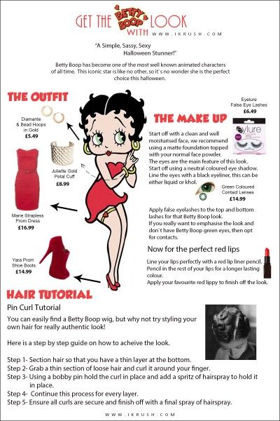 Bettie Boop Costume, Betty Boop Costume Black Women, Betty Boop Outfits Halloween, Betty Boop Halloween Costume Black Woman, Betty Boop Costume Diy, Betty Boop Halloween Makeup, Betty Boop Hair Tutorial, Betty Boop Costume Long Hair, Latina Halloween Costume Ideas